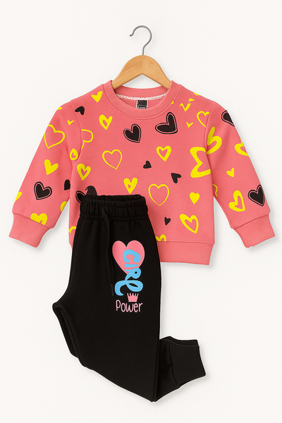 CUTE HEART LOVE TRACKSUIRT FOR GIRLS