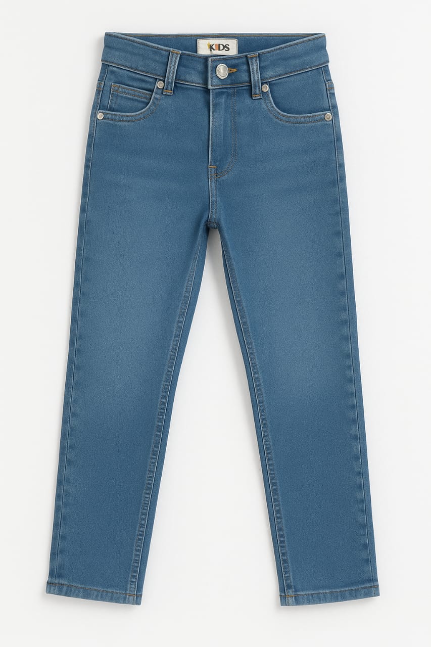 Slim-Fit Stretch Denim Jeans – Mid Blue