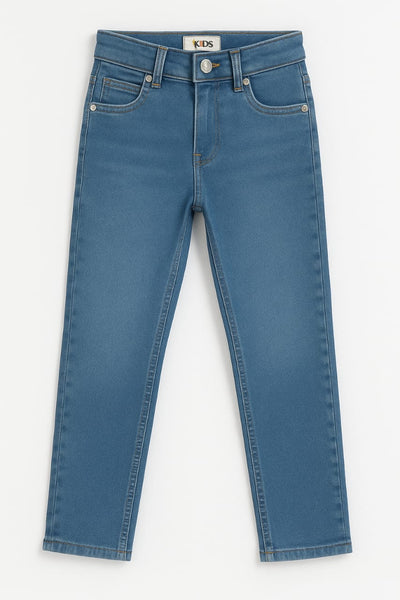 Slim-Fit Stretch Denim Jeans – Mid Blue