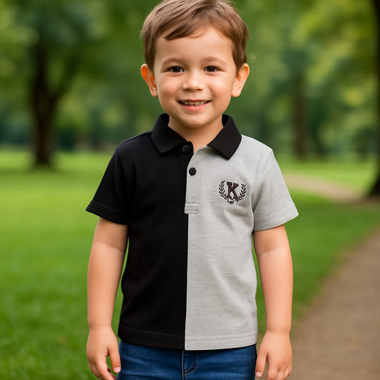 Kids Two-Tone Polo Shirt