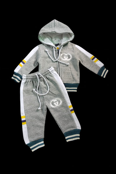 Grey Hoodie & Jogger Tracksuit Set