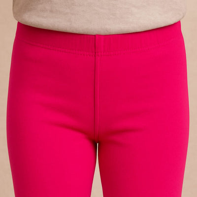 Vibrant Stretch Cotton Tights – Hot Pink