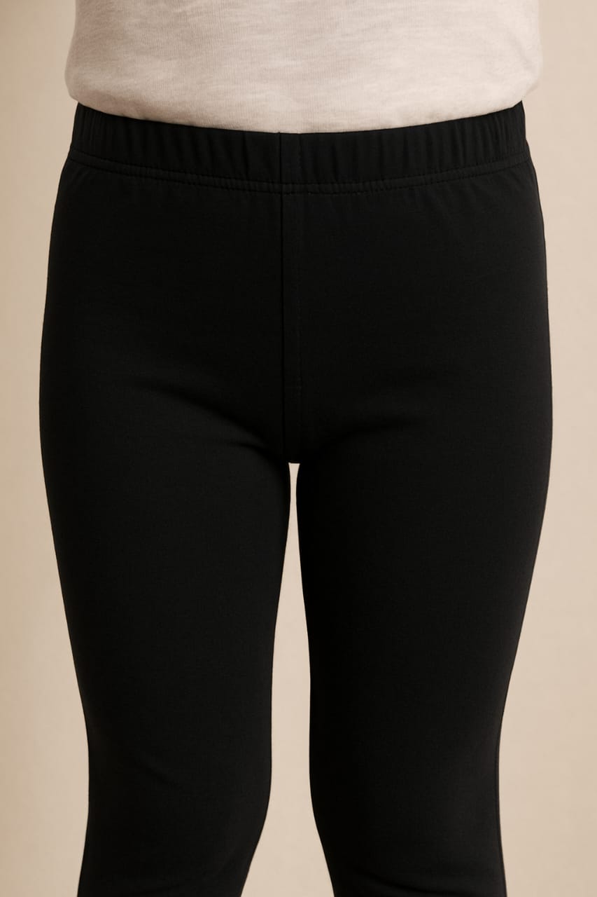 Stretch Cotton Tights – Black