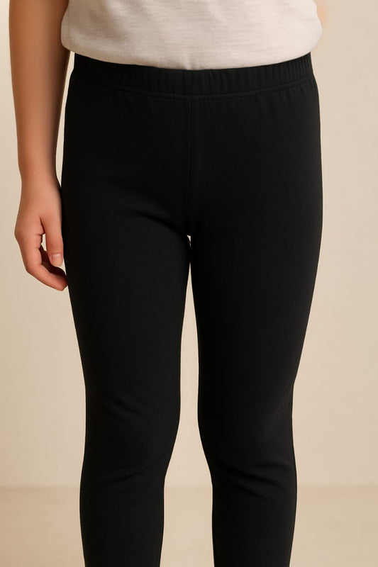 Stretch Cotton Tights – Black