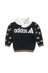 Black Adidas Sweatshirt with Sherpa Collar
