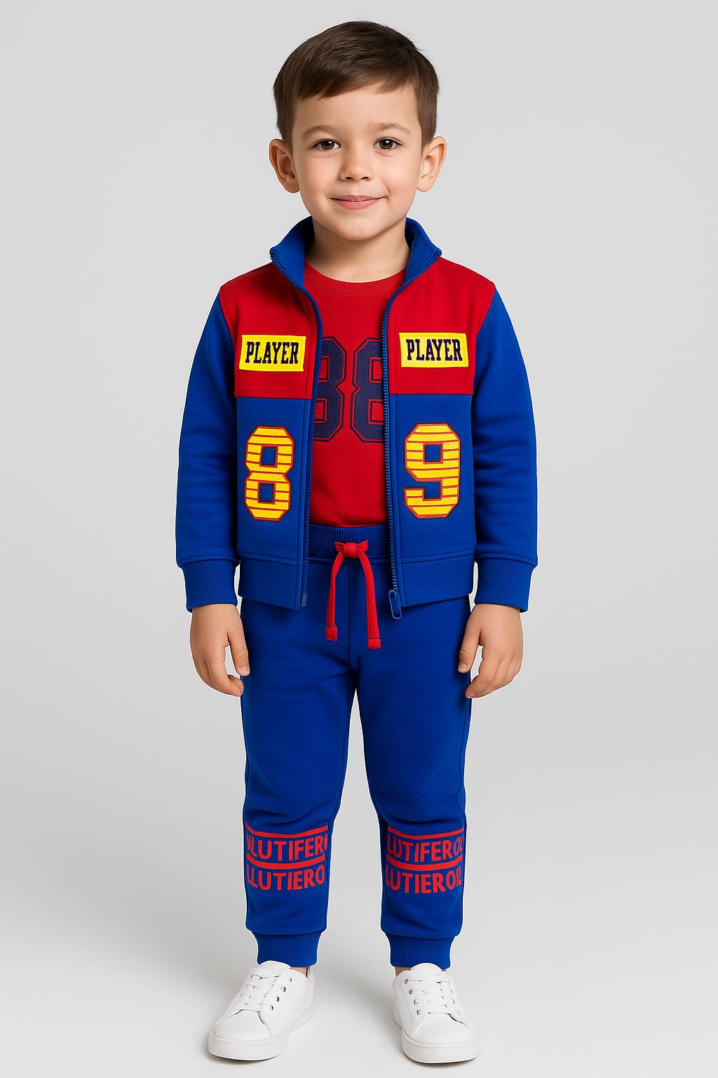 Blue & Red “Player 89” Tracksuit Set