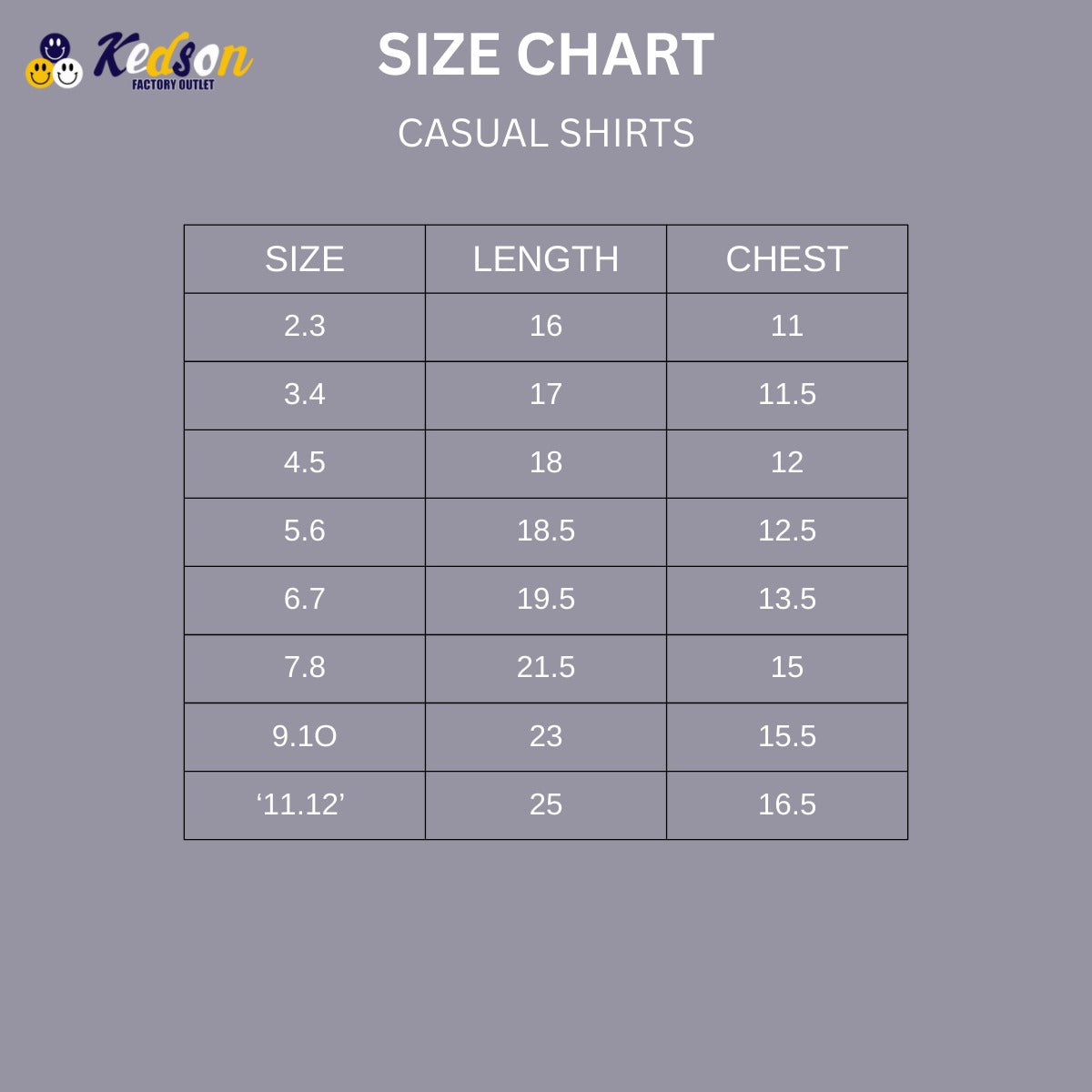 casual shirt weight
